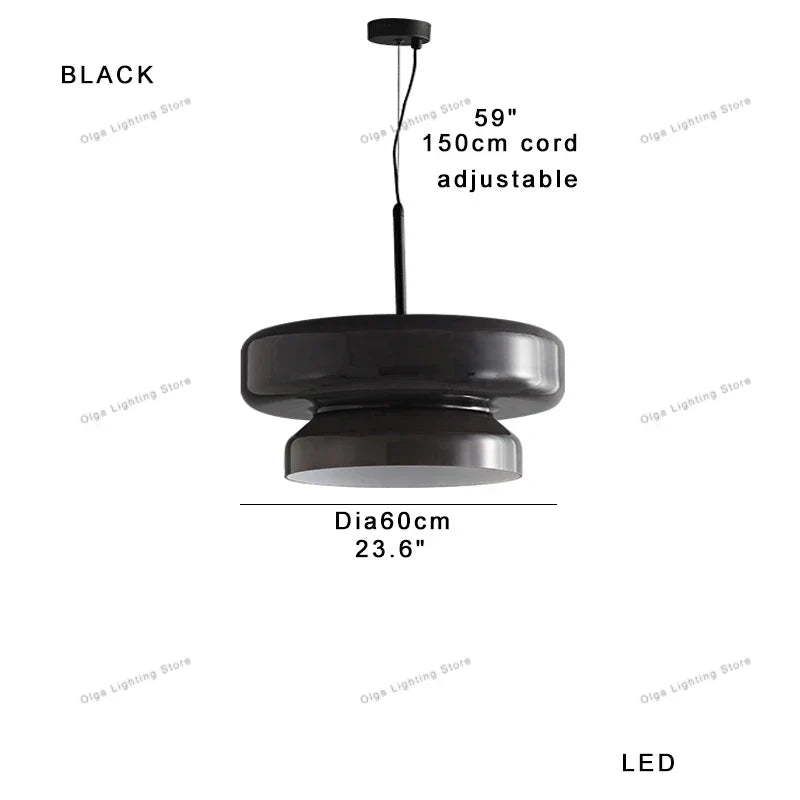 DecorBites™ Italian Glass Pendant Light for Dining Table and Cafe Decor