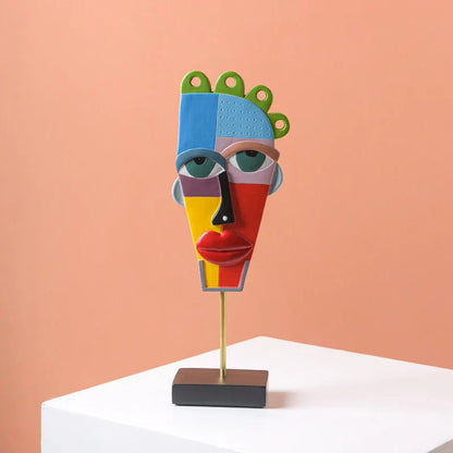DecorBites™ African Abstract Face Monkey Sculpture for Modern Home Decor