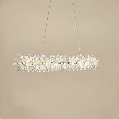 DecorBites™ Crystal LED Chandelier for Home Decor – Modern Hanging Lamp