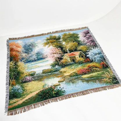 DecorBites™ Jacquard Sofa Blanket - Versatile Outdoor Picnic Mat & Bed Cover