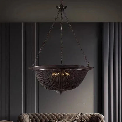 DecorBites™ Black Aluminum Chain Tassel Pendant Lights - Dimmable Classic Chandelier