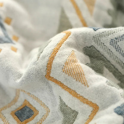 DecorBites™ Cotton Gauze Geometry Summer Blanket