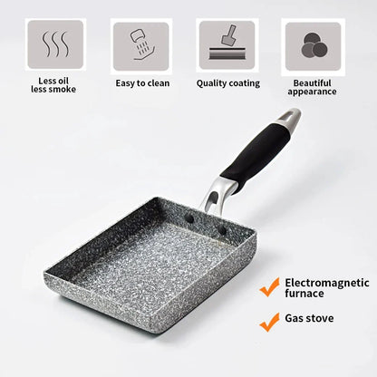 DecorBites™ Japanese Medical Stone Non-Stick Frying Pan | Tamagoyaki Omelette Pan