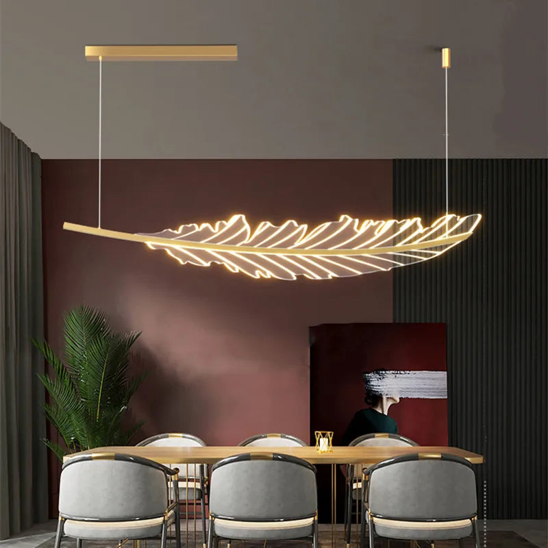 Golden Leaf Chandelier