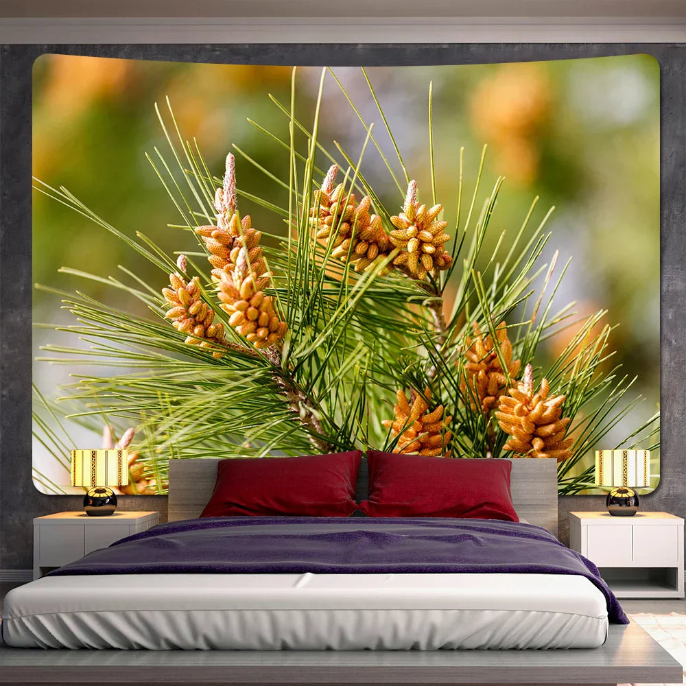 DecorBites™ Forest View Tapestry: Psychedelic Mandala Wall Decor & Beach Towel