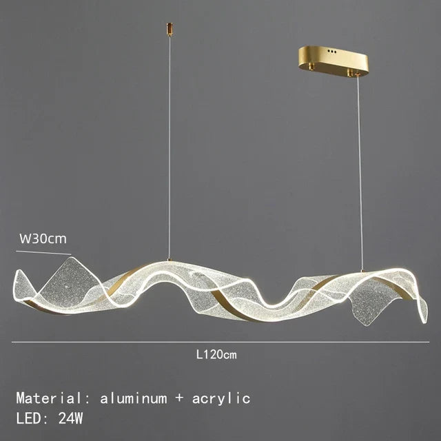 Acrylic Adjustable Dining Chandelier