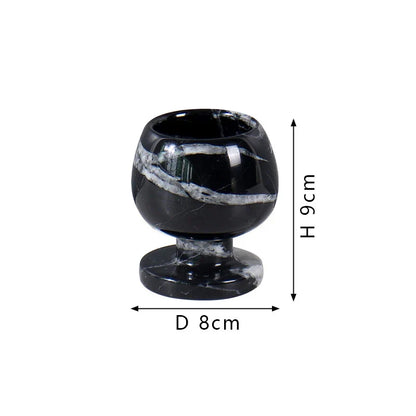 DecorBites™ Grand Antique Marble Candlestick Holder: Modern French Fireplace Dining Table Centerpiece