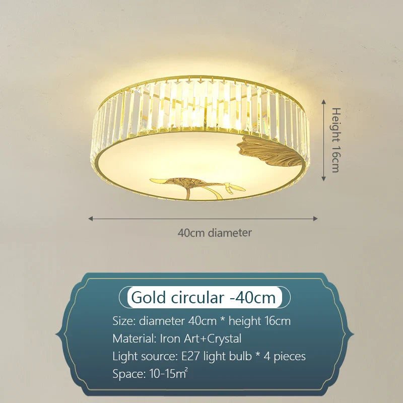 DecorBites™ Crystal Round Ceiling Light - Modern Warm Bedroom Atmosphere