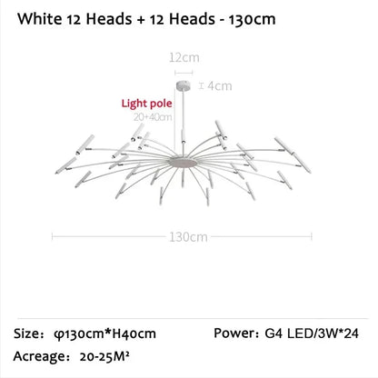DecorBites™ LED Ceiling Chandelier Nordic Living Dining Room Bedroom Lighting Fixture
