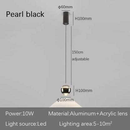 DecorBites™ LED Bedside Pendant Light for Minimalist Home Decor