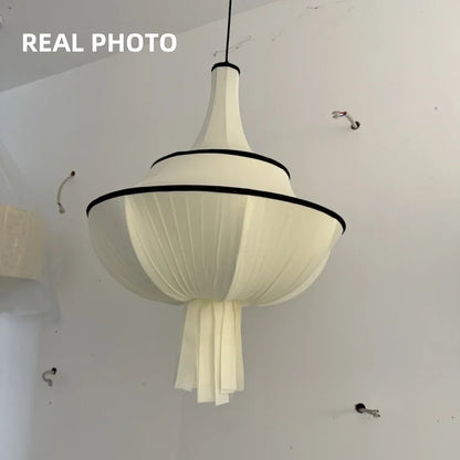 DecorBites™ Creamy E27 Foyer Chandelier: French-Inspired LED Pendant Lights for Bedroom, Art Decor Lampara