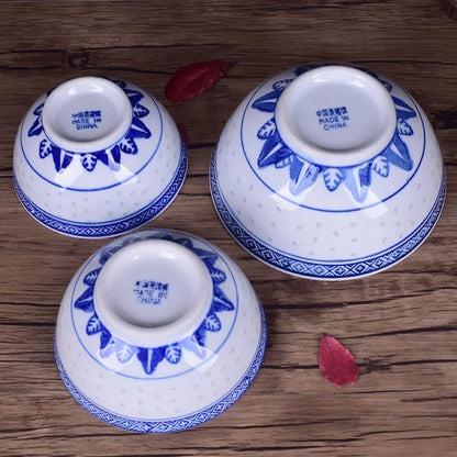 DecorBites™ Dragon Pattern Blue and White Porcelain Ramen Soup Bowl