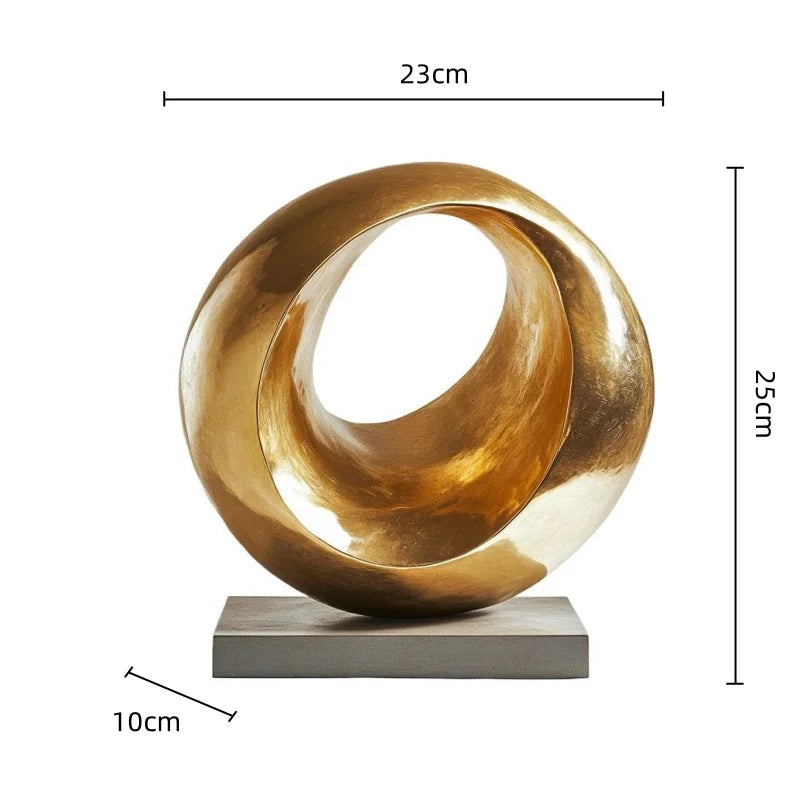 Gold Resin Geometric Figurines