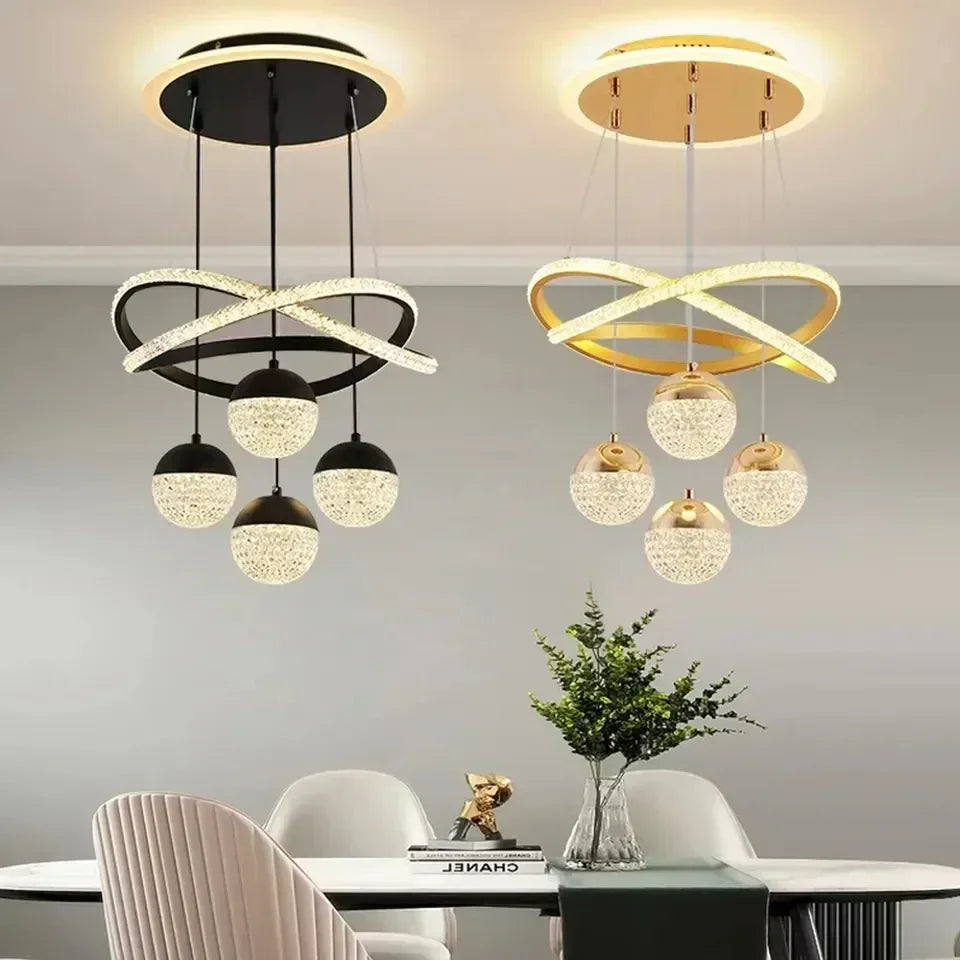 LED Ring Chandelier Dimmable Ceiling Light