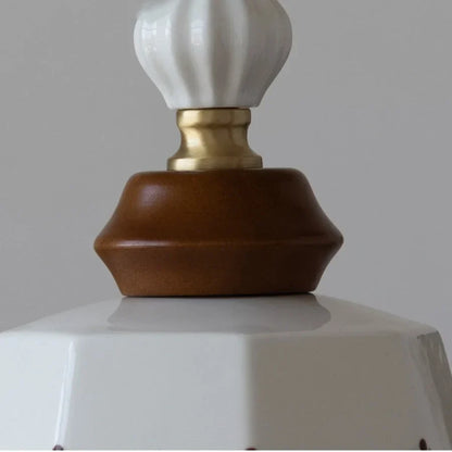 DecorBites™ Copper Wood LED Pendant Light: Ceramic Modern Tassel Hanging Lamp