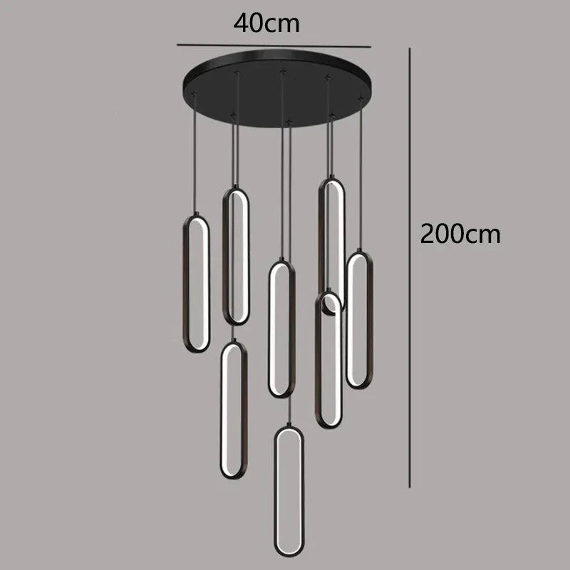 DecorBites™ LED Pendant Chandeliers for Living Room Staircase Indoor Lighting