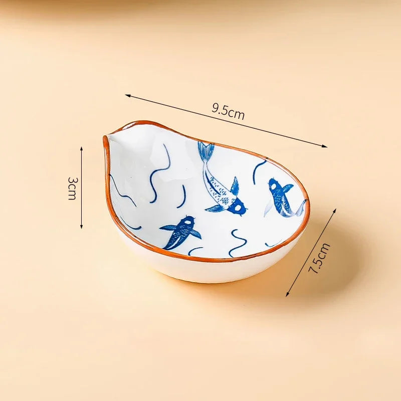 Geometric Ceramic Sauce Dish