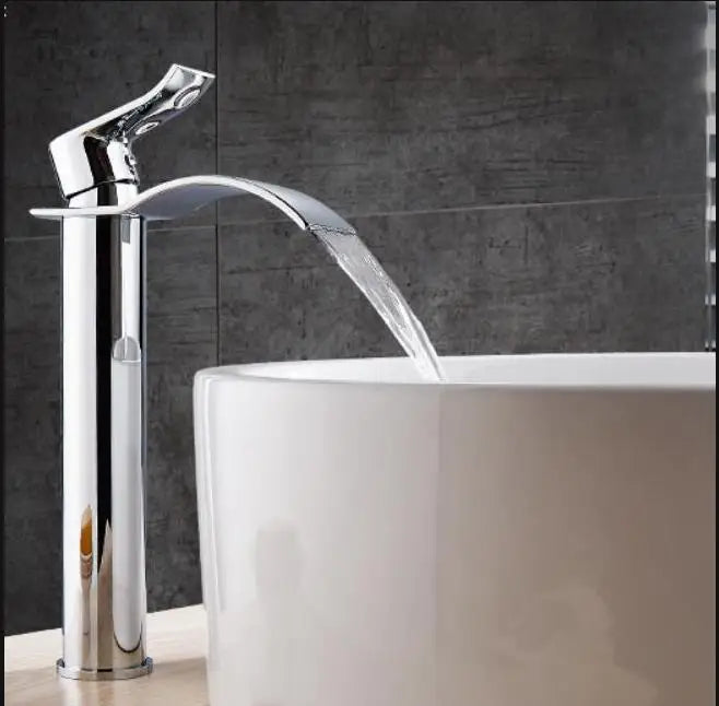 Gold White Waterfall Faucet