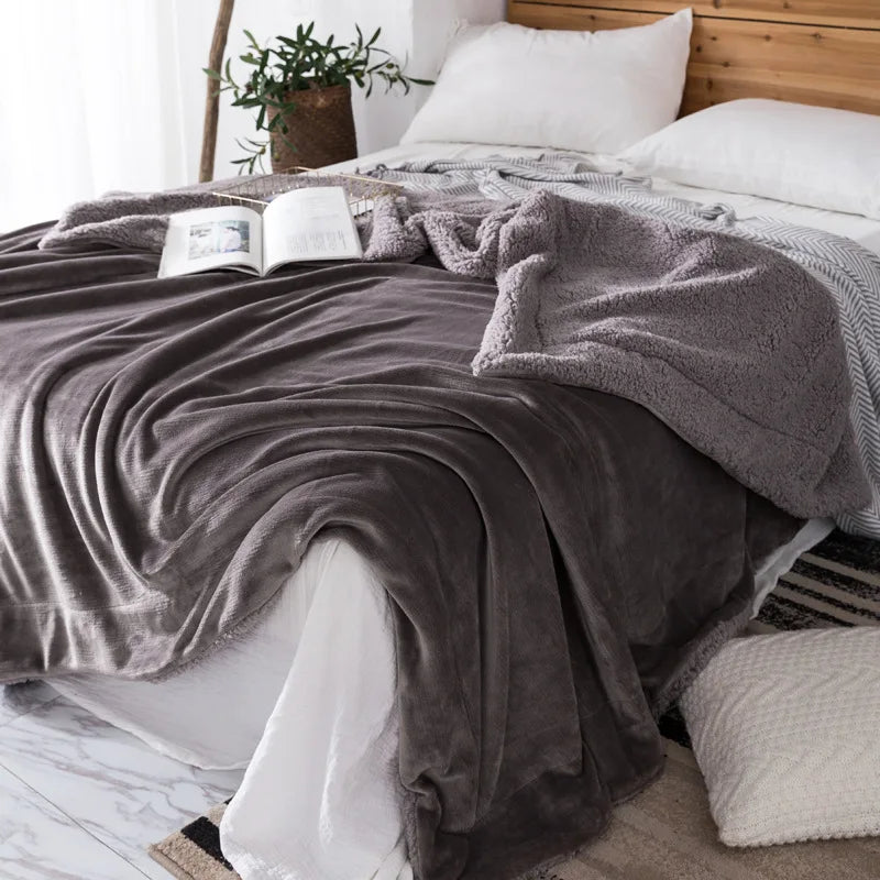 DecorBites™ Cozy Plush Blanket: Soft, Warm, Lightweight for Bedroom & Sofa All Seasons