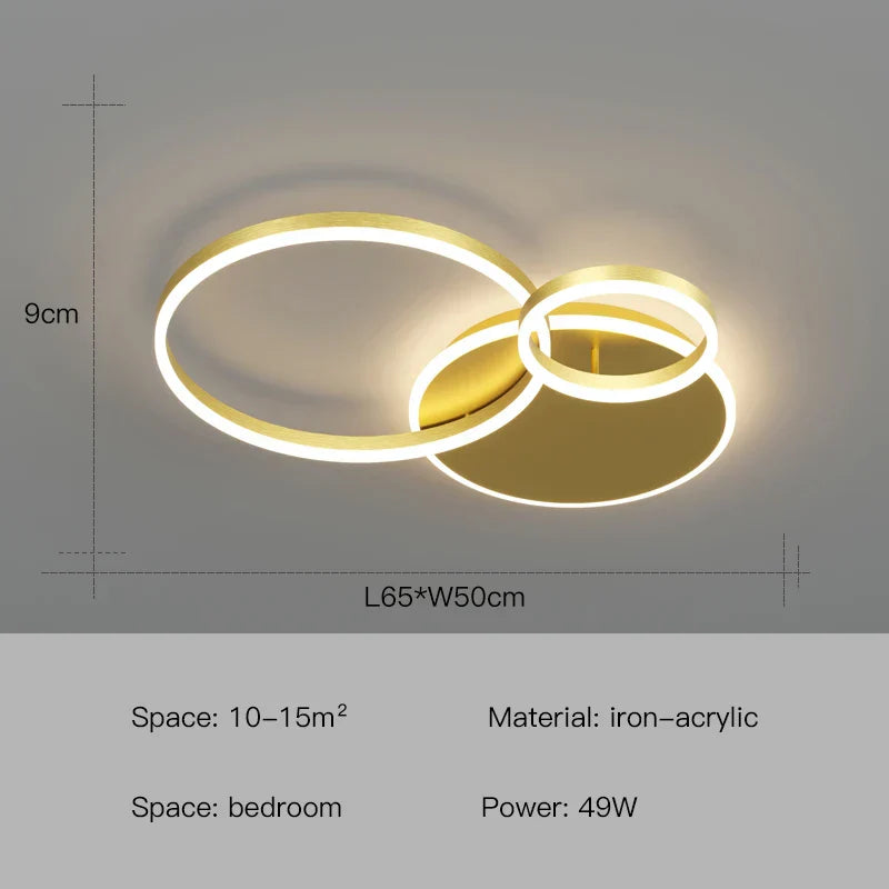 Minimalist Rings LED Pendant