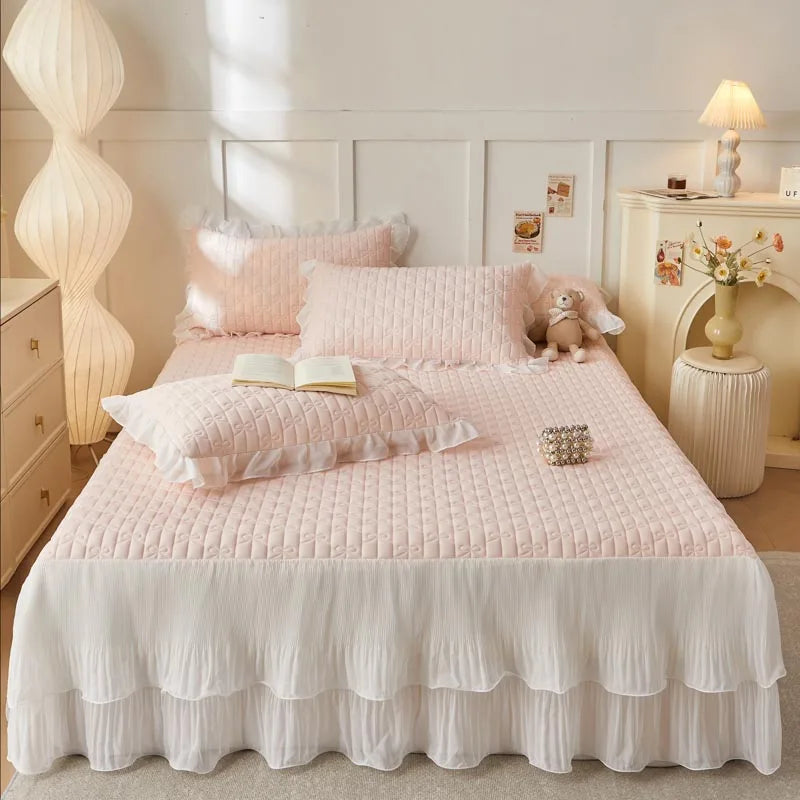 Cooling Ruffles Bed Skirt Set