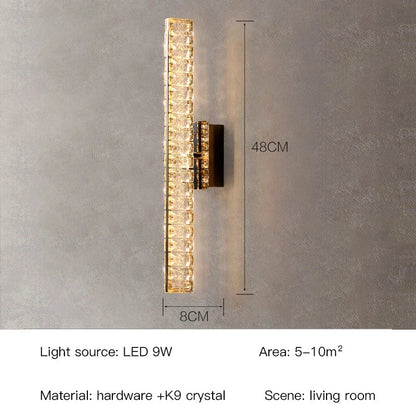 DecorBites™ Crystal Wall Lamp: Elegant Lighting for Home, Hotel, or Office Decor