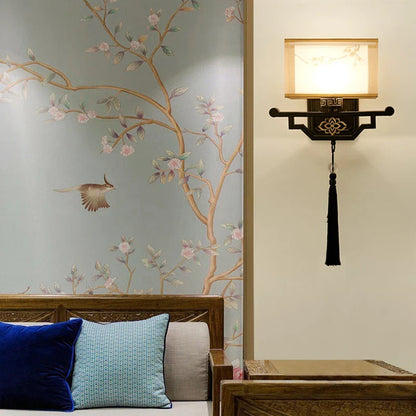 DecorBites™ Elegant Fabric Wall Lamp for Living Room Bedroom, Modern LED Lighting Fixtures