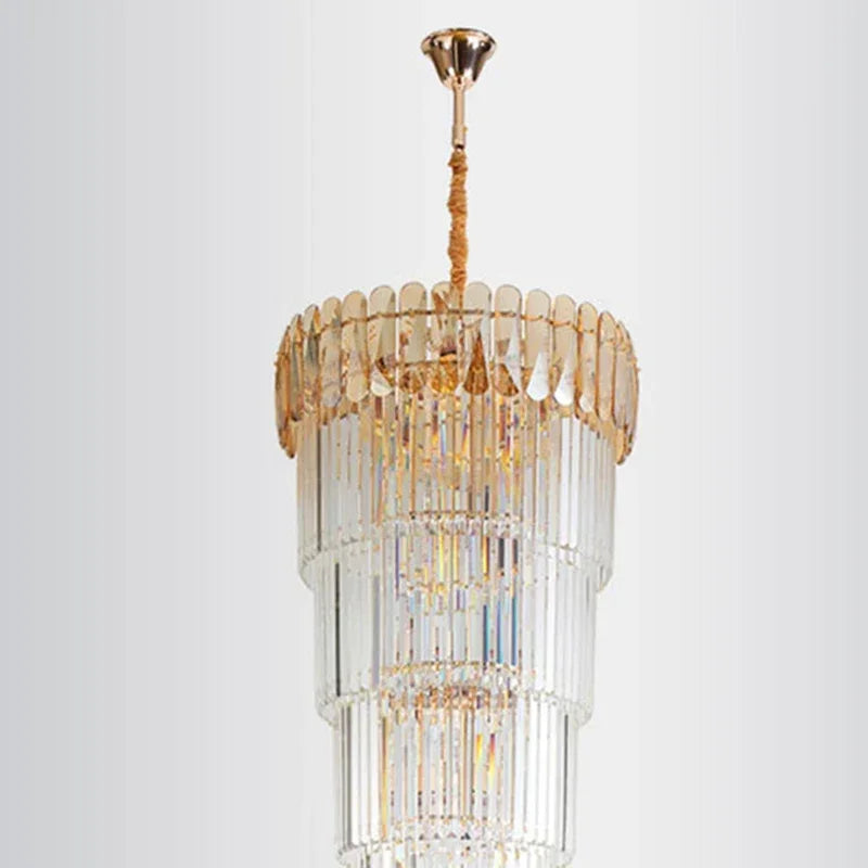DecorBites™ Crystal LED Pendant Chandelier: Stylish Lighting for Home Decor & Elegant Spaces.