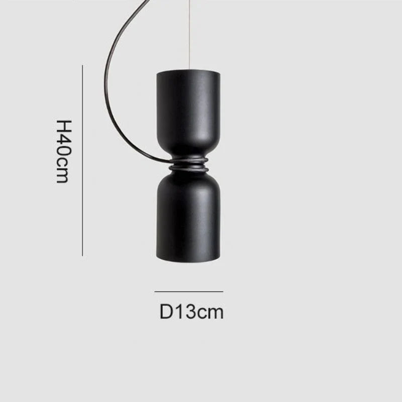 Danish Art Wrought Iron Pendant Light in Black or White