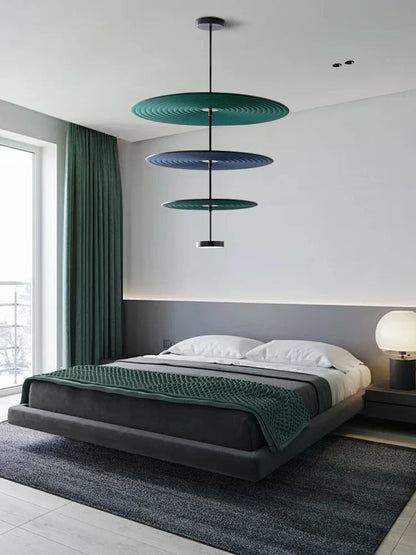 DecorBites™ Cotton Round LED Pendant Lights Green Red Art Decoration Offices Bedrooms