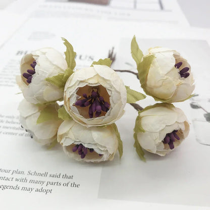 DecorBites™ Ivory Flower Cherry Stamen Berries Bundle for DIY Christmas Wedding Decor