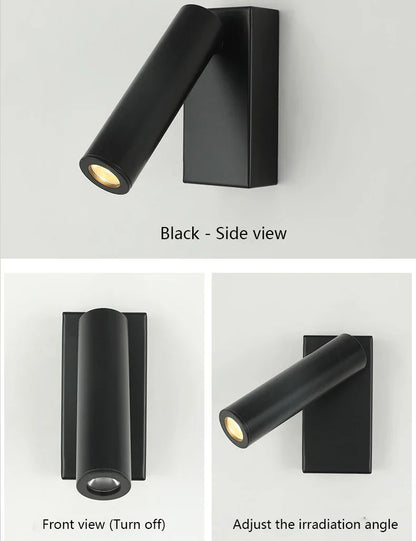 DecorBites™ Adjustable Angle LED Wall Lamp for Bedside Reading & Bedroom Ambiance