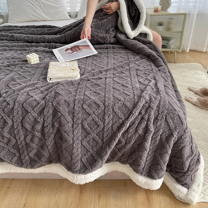 Lambswool Coral Flannel Blanket