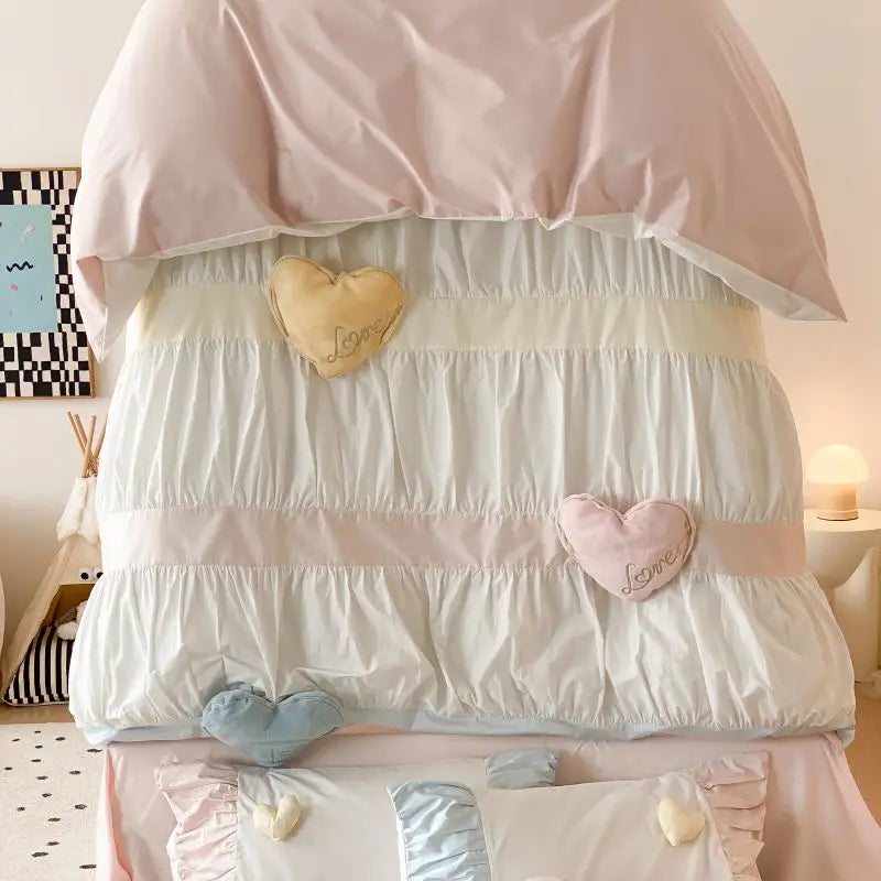 Cotton Heart Bedding Set