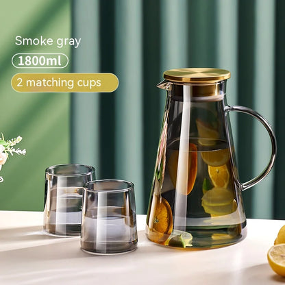 DecorBites™ Glass Juice Kettle Set - Large Capacity, High Temp Resistant, Nordic Style