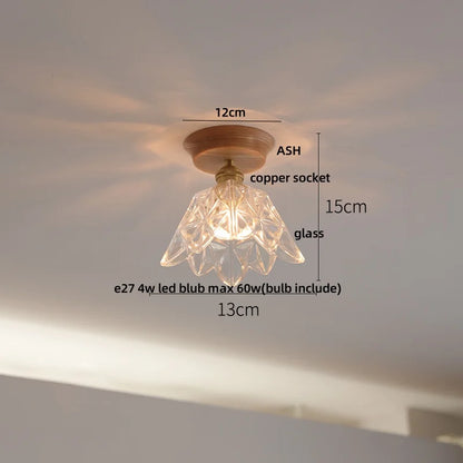 DecorBites™ Clear Glass LED Ceiling Lamp Copper Socket Modern Nordic Style Lighting