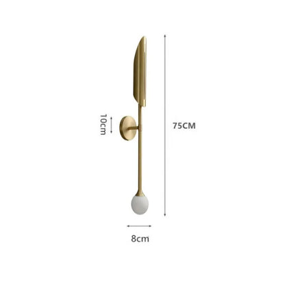 DecorBites™ Gold LED Single Head Wall Lamp for Living Room, Bedroom, and Corridor