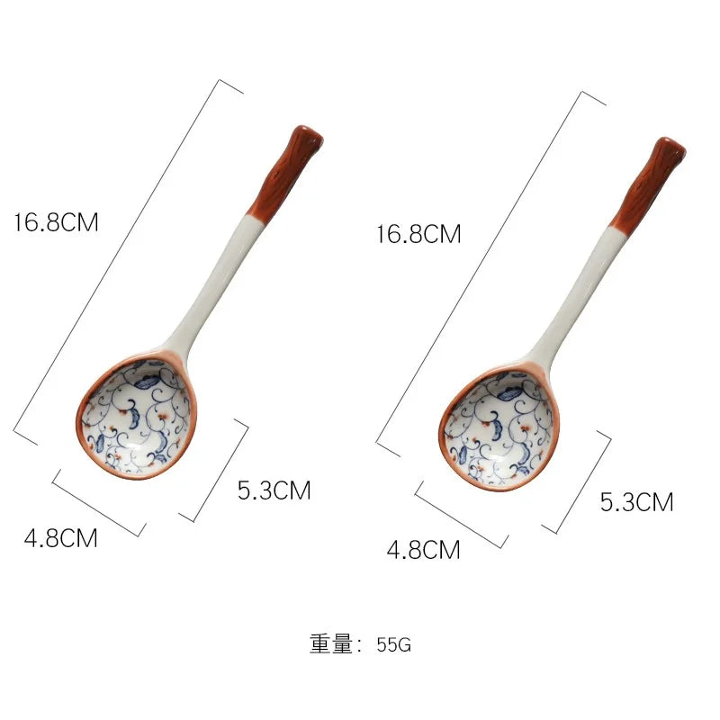 Ceramic Hand-Painted Spoon Set