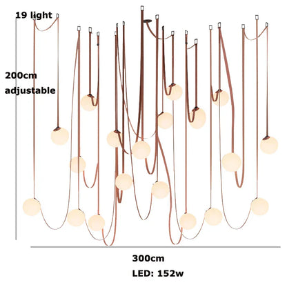DecorBites™ Glass Ball Pendant Lamp for Loft Living Dining Room, LED Lighting