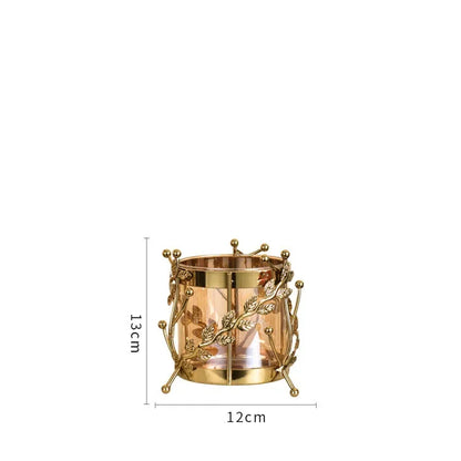DecorBites™ Gilded Tree Branch Glass Vase for Stylish Flower Arrangement