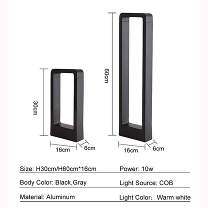 DecorBites™ LED Lawn Lamp: Waterproof 10W Modern Aluminum Garden Light for Villa Courtyard Landscape and Bollards