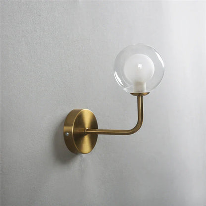 DecorBites™ Glass Ball Metal Bend Wall Lamp for Living Room Bedroom, Nordic Retro Design