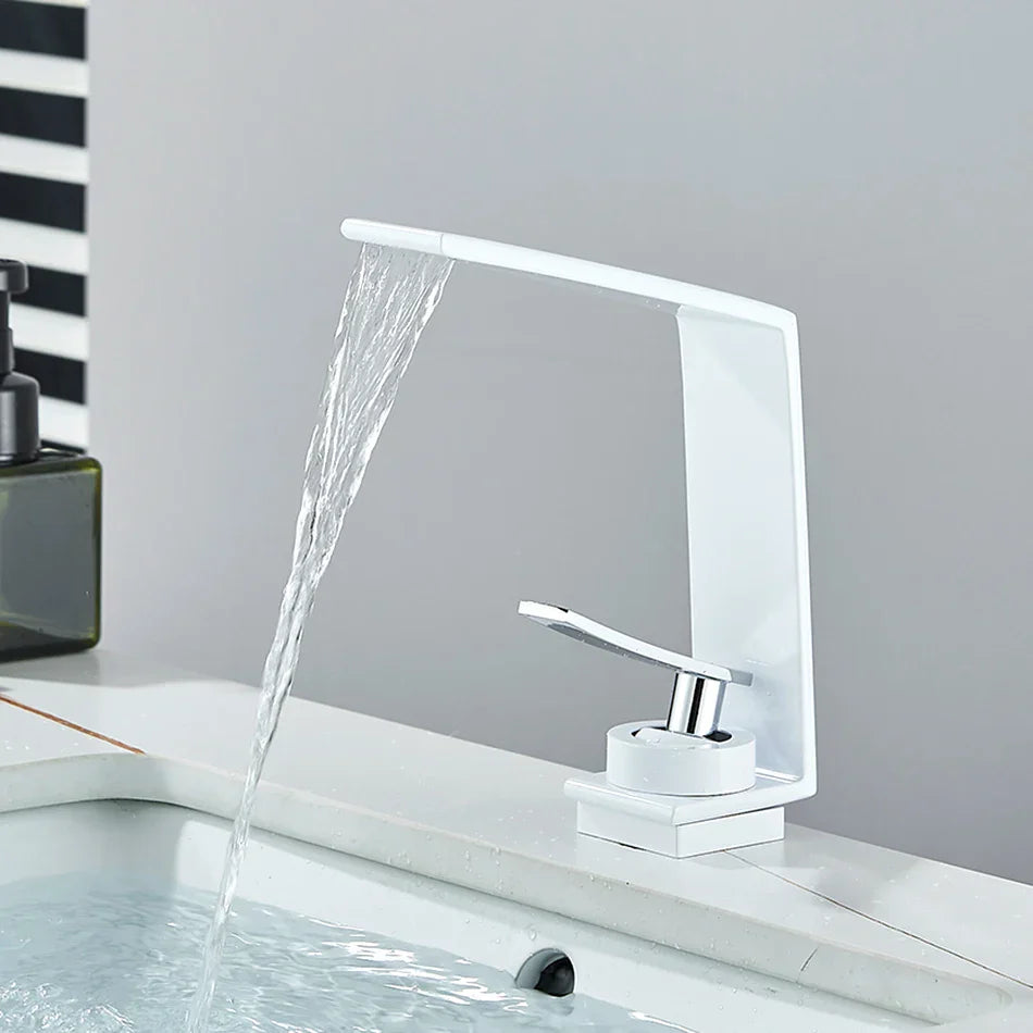 DecorBites™ Basin Faucet: Modern Single Hole Mixer Tap for Bathroom Washbasin - Hot and Cold Water