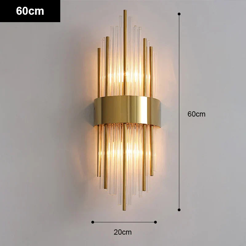 DecorBites™ Gold Stainless Steel LED Wall Sconce for Elegant Indoor Lighting