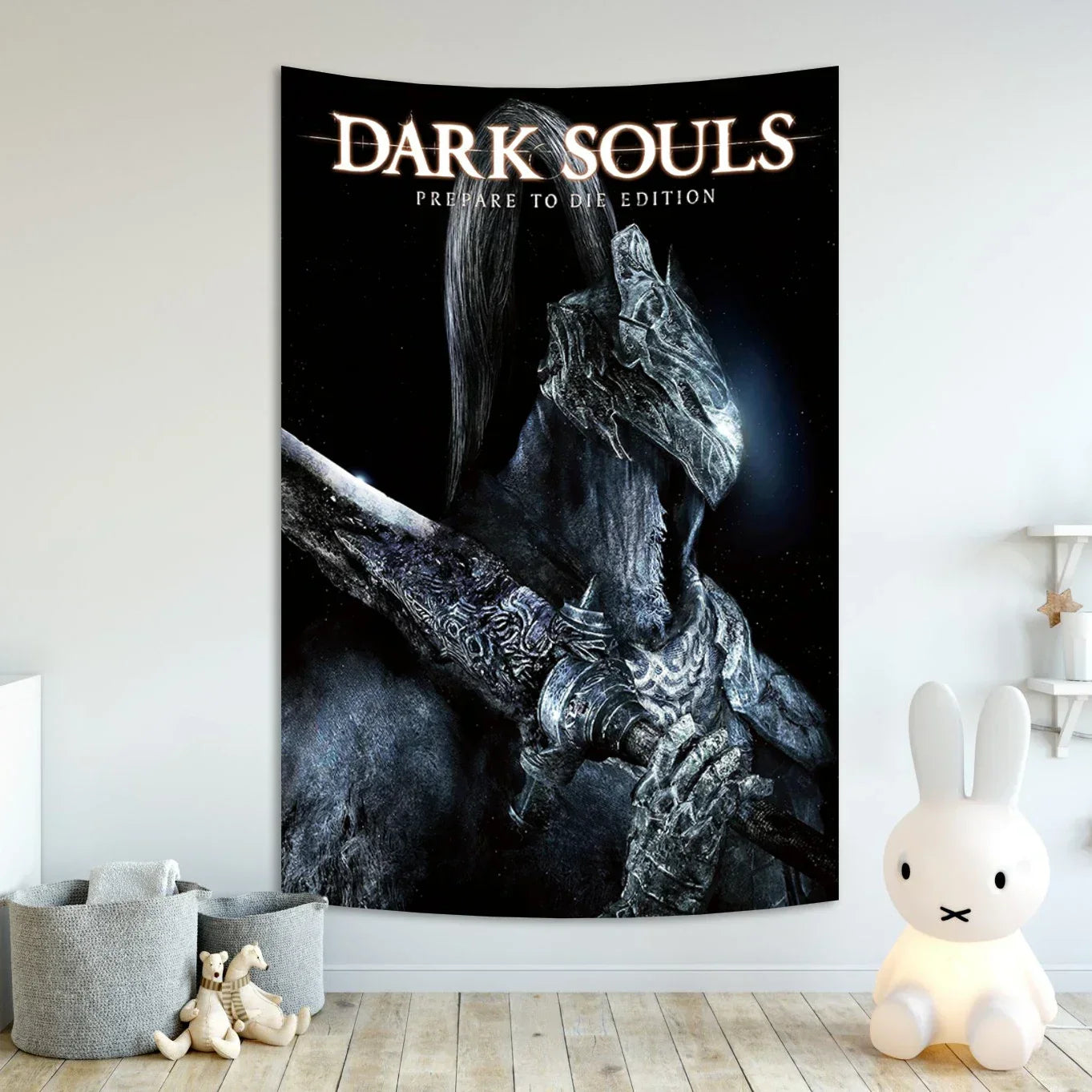 DecorBites™ Dark Souls 3 Tapestry: Gamer Room Decor Psychedelic Background.