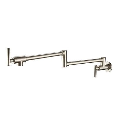 DecorBites™ Brushed Gold Kitchen Pot Filler Faucet Wall Mount Single Cold Foldable Spout