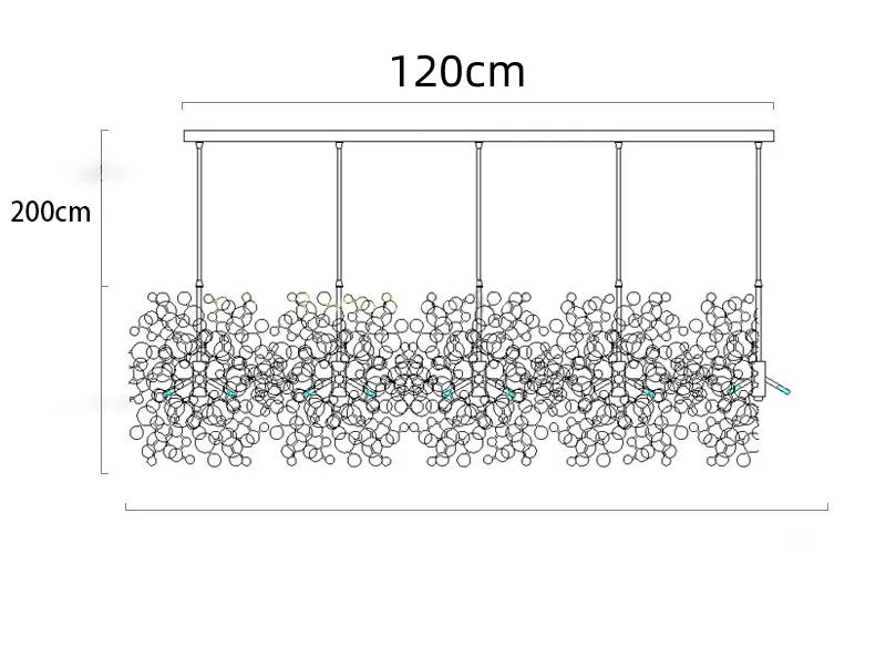 Chrome Leaf Ceiling Chandelier