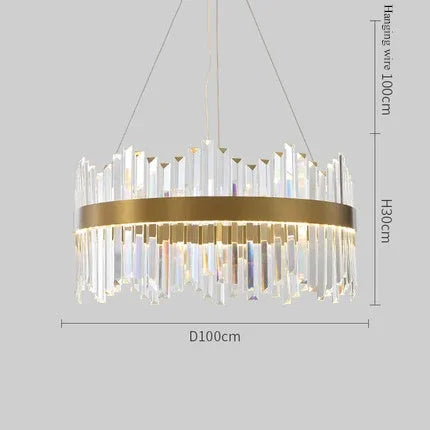 DecorBites™ Crystal LED Ring Chandelier for Luxury Decor & Lighting