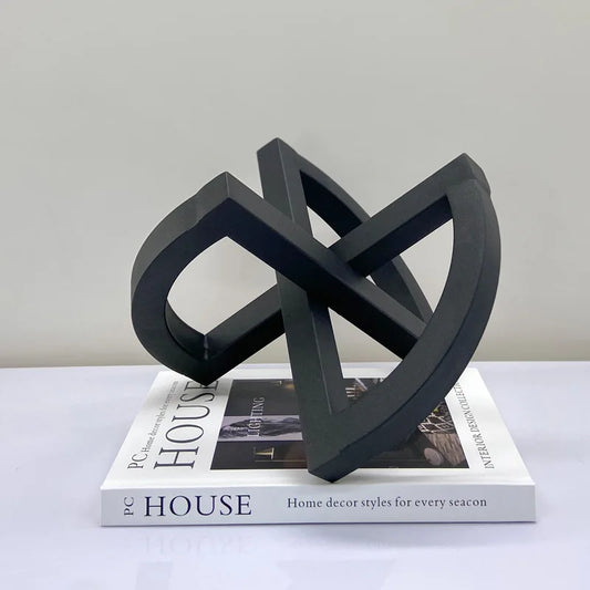 DecorBites™ Geometric Hollowed-out Black Ornament Abstract Home Decoration Handicrafts