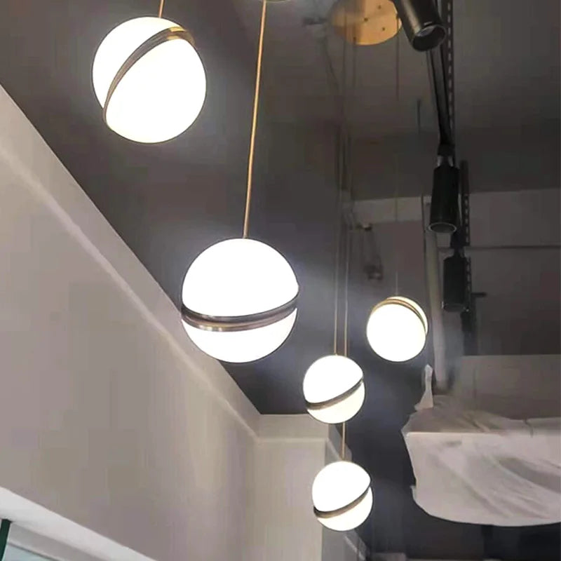 Nordic Glass Ball Chandelier 25cm Diameter
